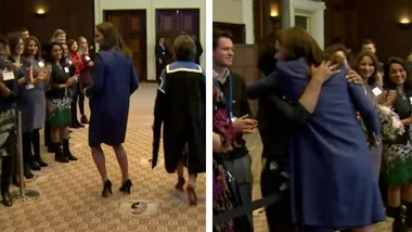 Kate unexpectedly bumps into midwife who delivered Charlotte