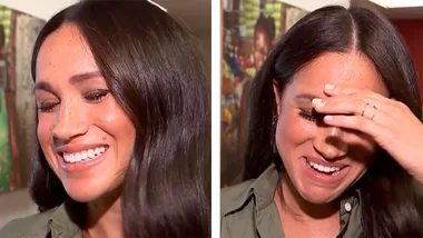 Meghan Markle blushes after admitting she misses Harry