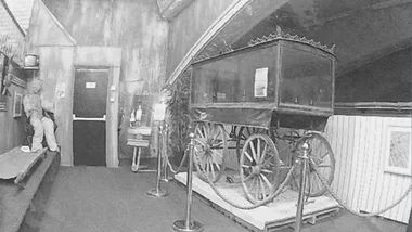 ‘Ghost’ appears to lift handle of abandoned hearse