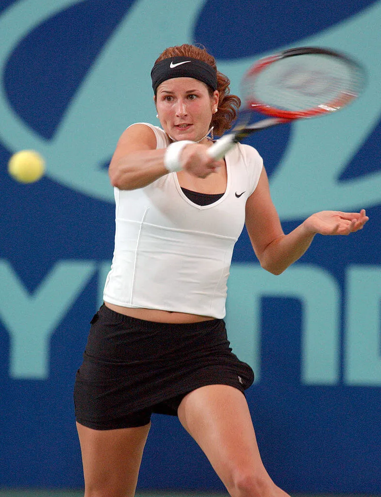 Tennis player Miroslava Vavrinec playing on Day 2 of the Hyundai Hopman Cup