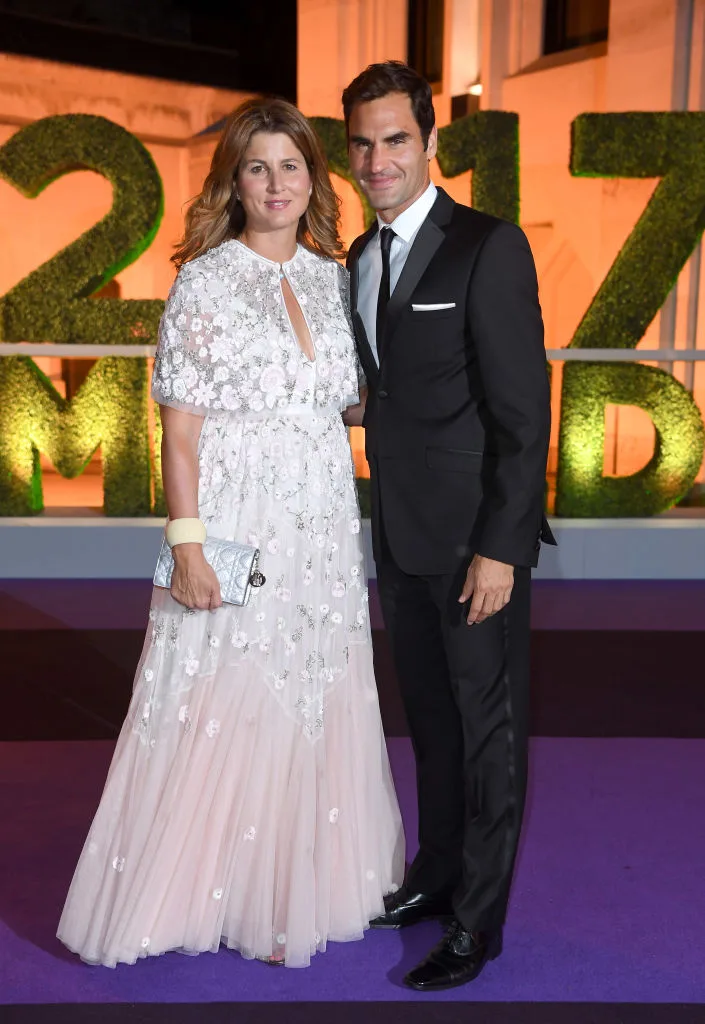 Roger Federer and wife Mirka at the Wimbledon Champion's Dinner