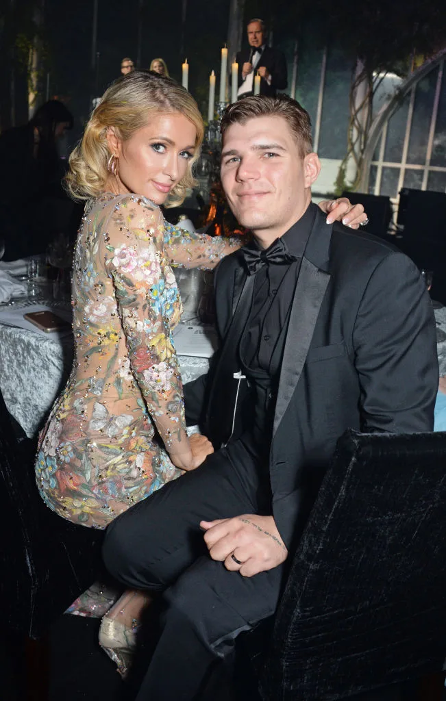 Paris Hilton and Chris Zylka at the amfAR Gala Cannes 2018