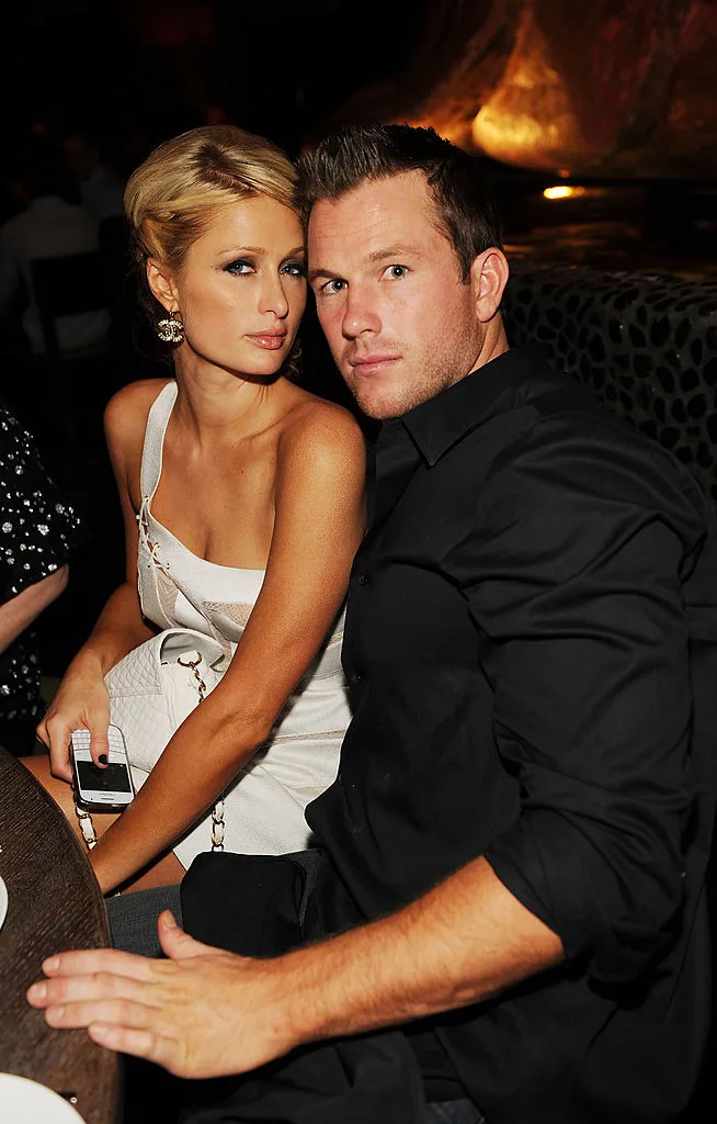 Doug Reinhardt and Paris Hilton at the Tao Nightclub