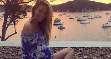 Jennifer Hawkins welcomes first baby with husband Jake Wall