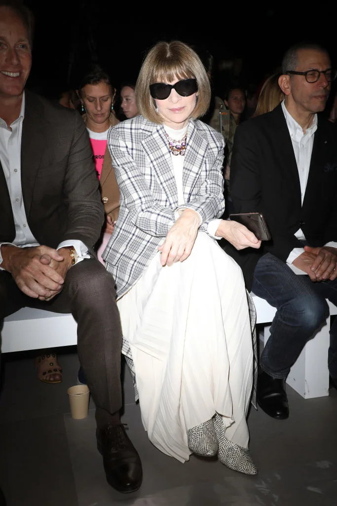 Anna Wintour pictured at the Paris Fashion Week 2019