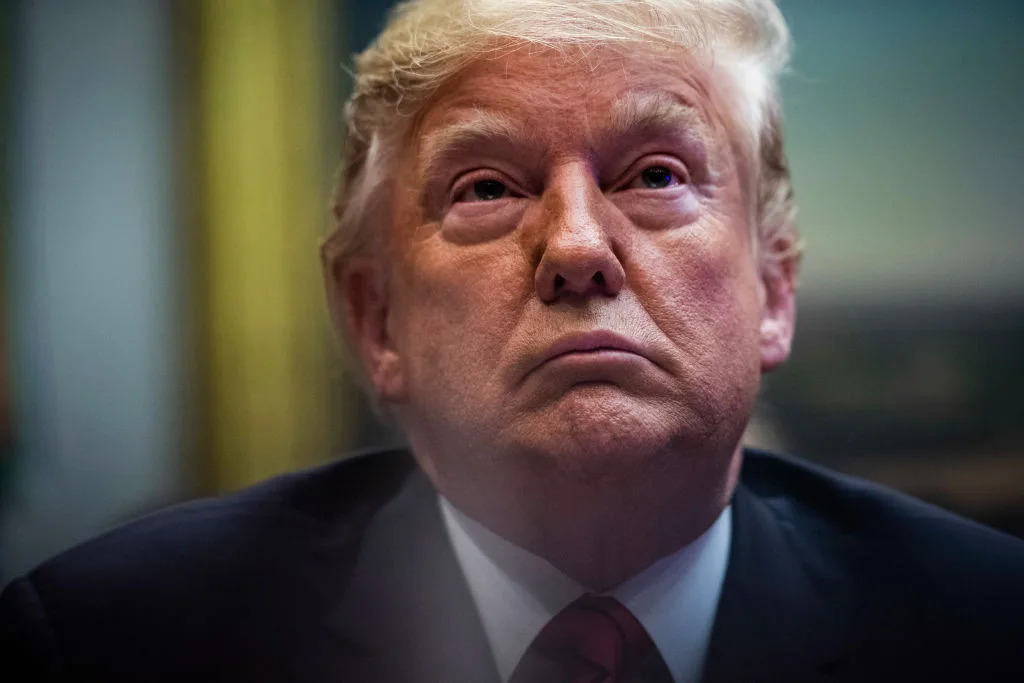 A close up portrait of President Donald Trump