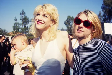 Kurt Cobain and Courtney Love pictured at the 10th Annual MTV Video Music Awards