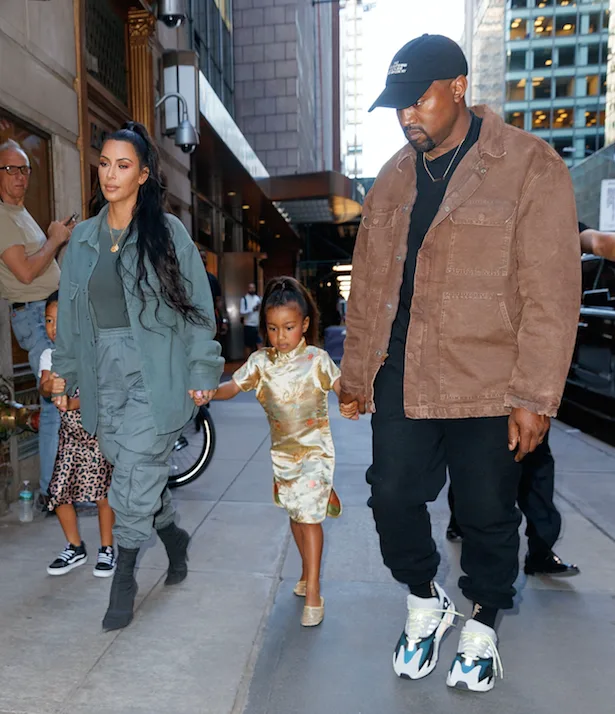 Kanye West Kim Kardashian and North West