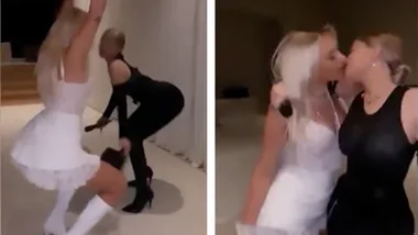 Kylie Jenner and Stassi reenact Britney and Madonna kiss