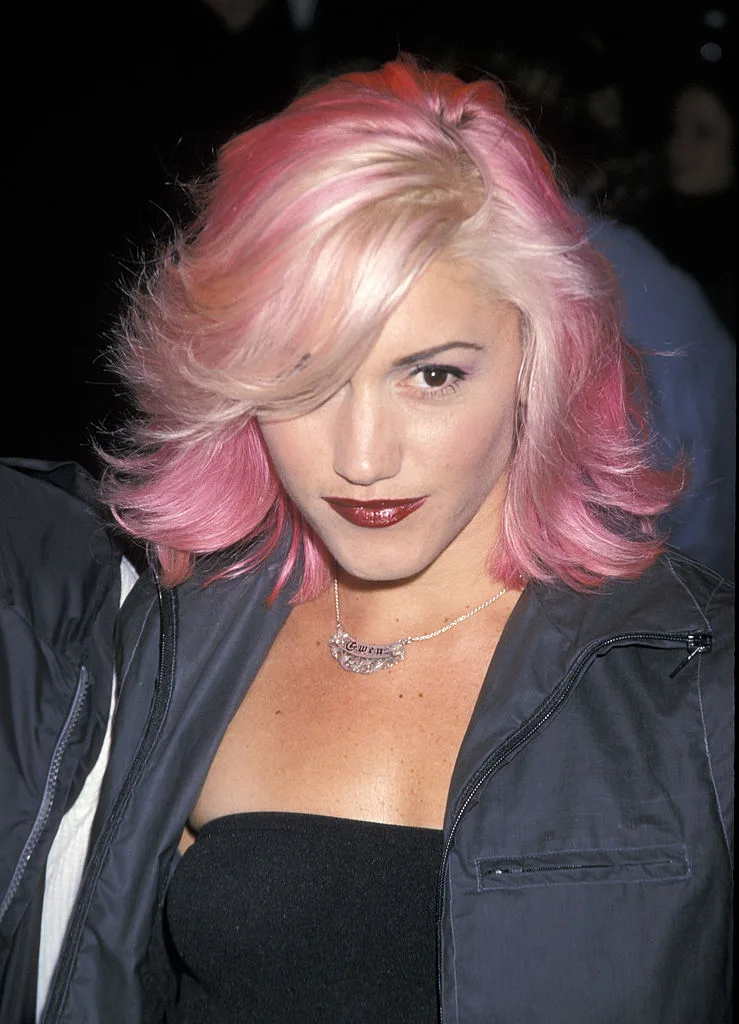 Gwen Stefani with pink hair at the party for Paul McCartney's New Album 