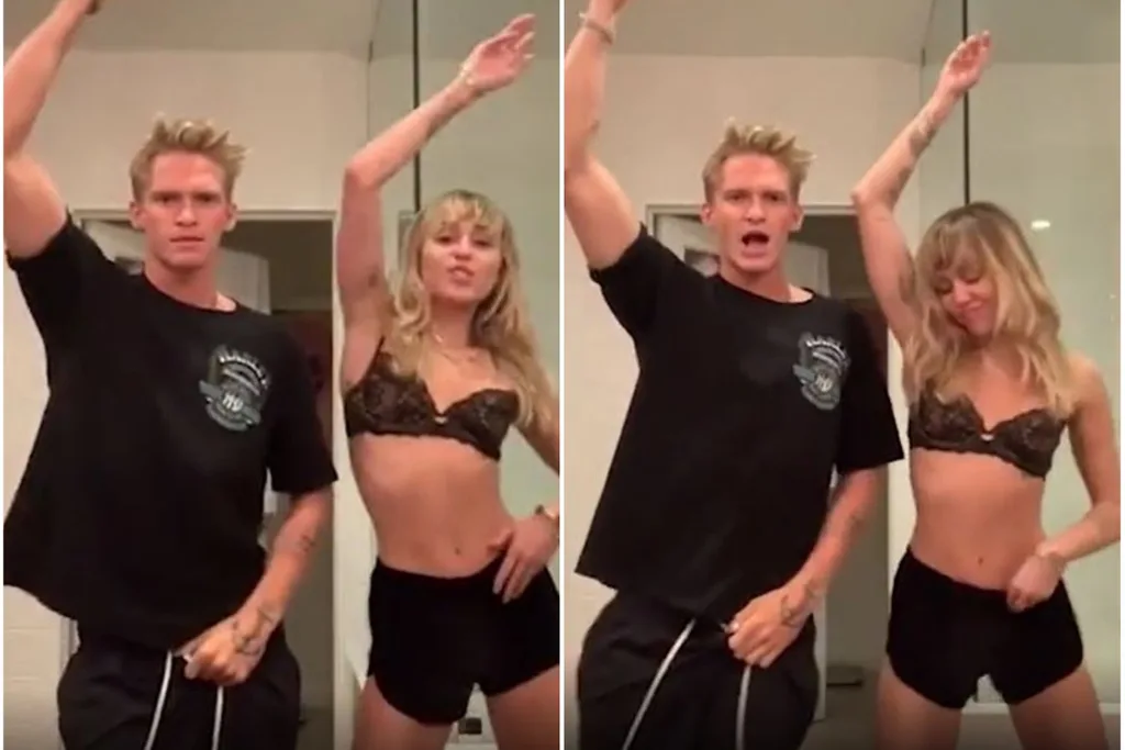 Miley Cyrus dances in her underwear with boyfriend Cody Simpson