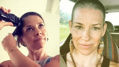 Evangeline Lily shaves her hair off