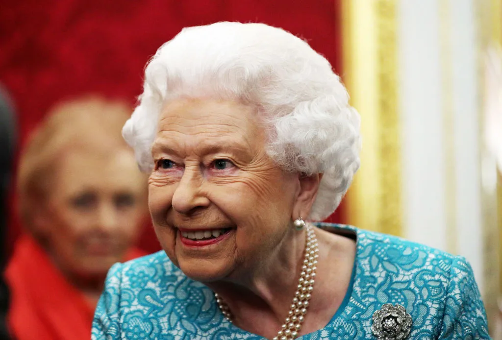 A close up portrait of Queen Elizabeth II