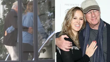 Richard Gere and Alejandra Silva cuddle up in Madrid