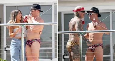Look away Angie! Bachelorette’s Jackson parties budgie smugglers with mystery woman