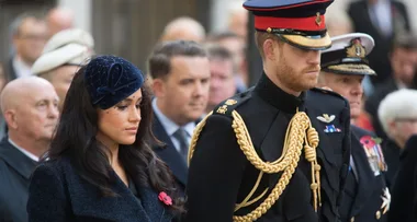 Meghan Markle wears chic navy as she steps out with Prince Harry