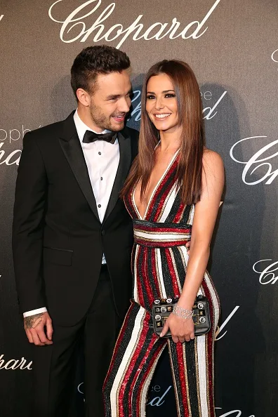 Liam Payne and Cheryl Cole at a black tie event