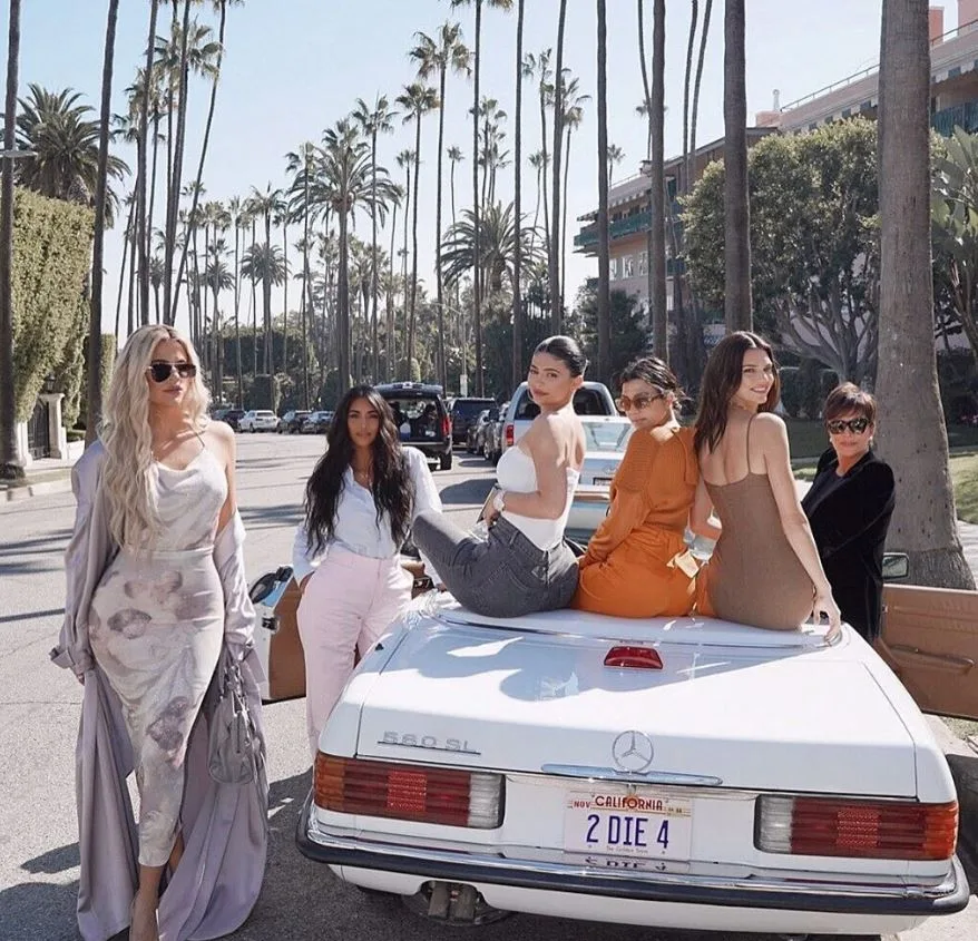 Kourtney with her KUWTK co-stars and family