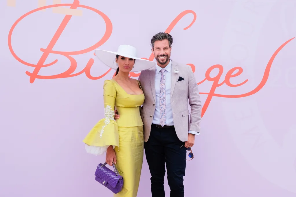 Snezana and Sam Wood at the races on Saturday in Melbourne