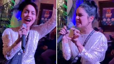 Vanessa Hudgens Perform HSM’s ‘Breaking Free’ during Karaoke