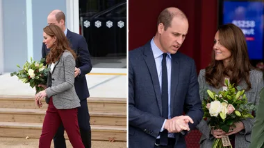 Kate Middleton and Prince William in rare PDA