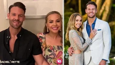 Bachelorette’s Angie and Carlin give their first interview as a couple