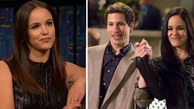 Melissa Fumero loves when Andy Samberg is grumpy on set