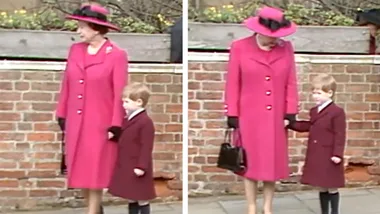 Rare footage of the Queen holding Prince Harry’s hand