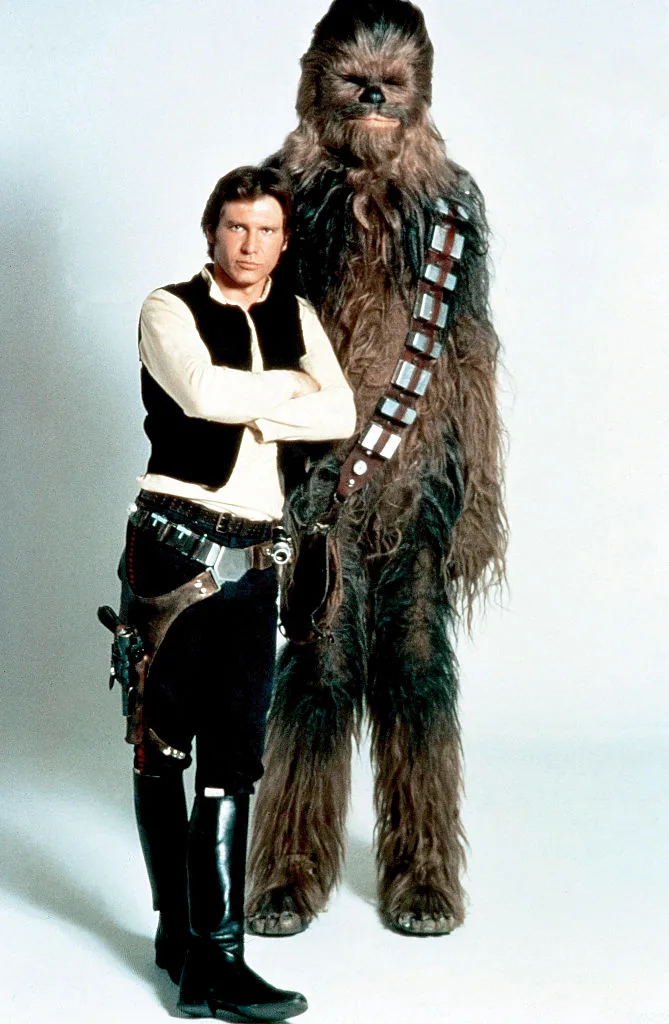 Han Solo & Chewie on set of Star Wars: Episode V