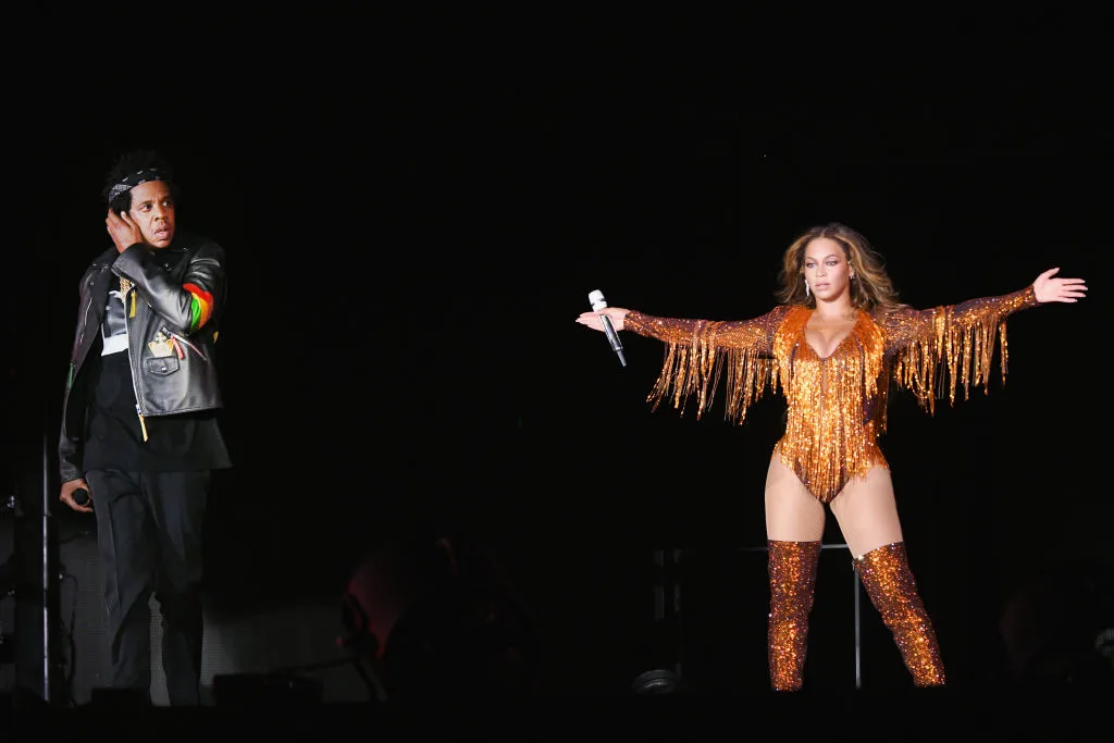 Beyonce And Jay-Z performing on the 'On The Run II' tour in LA