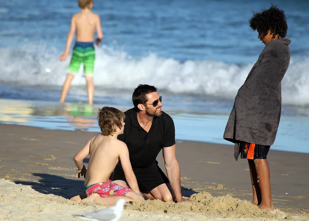 Hugh Jackman with kids