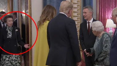 Queen’s tense moment with Princess Anne in front of the Trumps