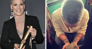 Singer Pink has shaved off all her hair