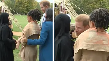 Prince Harry caught in very awkward kiss exchange