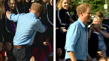 Trendy Prince Harry ‘dabs’ for school kids
