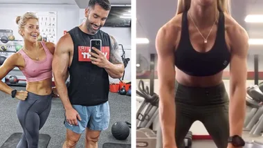 Ali Oetjen shows off muscular physique