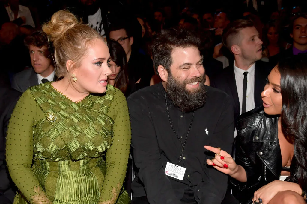 Adele and Simon Konecki at the 59th GRAMMY Awards