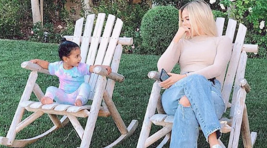 Khloe Kardashian with daughter True
