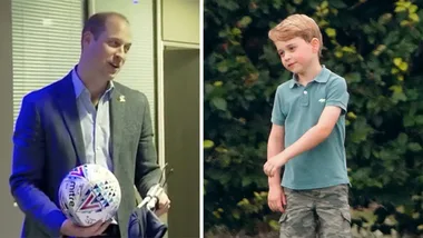 Prince William says George will be thrilled with football gift