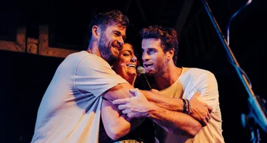 EXCLUSIVE PICS: Chris and Liam Hemsworth join Celeste Barber for fire fundraiser