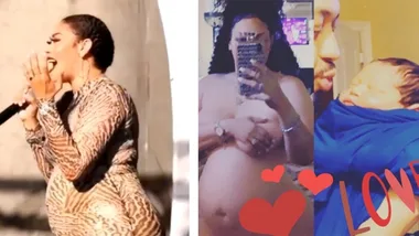 Keke Wyatt flaunts pregnancy bump during performance