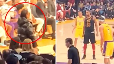 Moment Kim Kardashian ‘booed’ Tristan Thompson during game