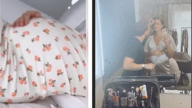 Heavily pregnant Jesinta Campbell flaunts baby bump