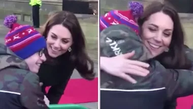 Kate Middleton sweetly hugs royal fan in Bradford