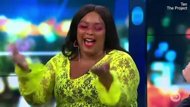 Lizzo roasts Peter Helliar after he asks her to help him twerk on TV