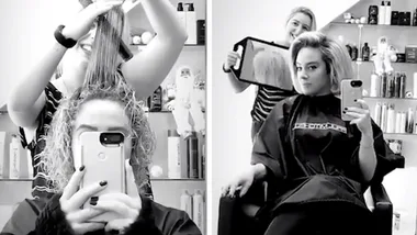 Ash Pollard debuts a dramatic new hair look