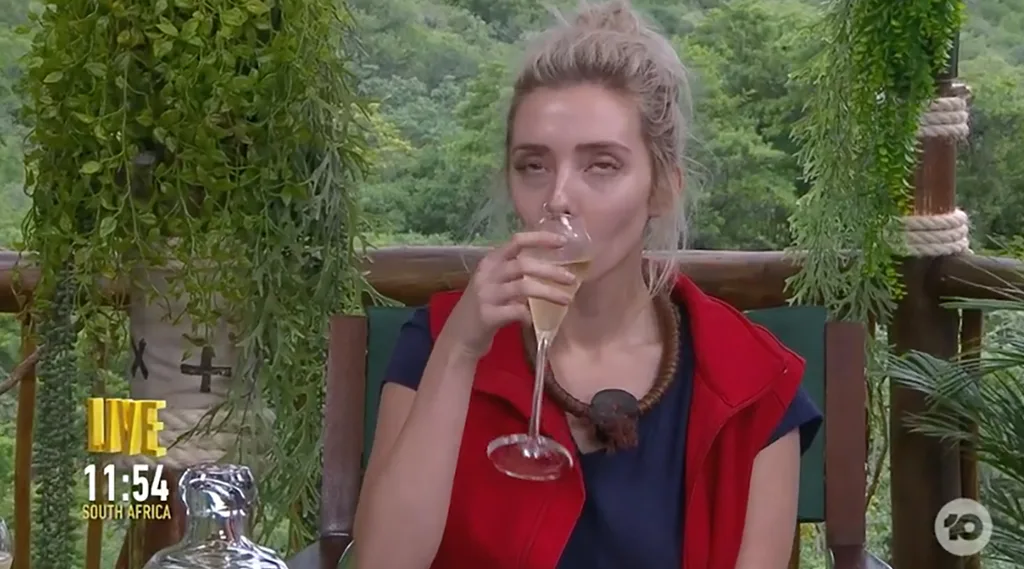 Erin drinking wine