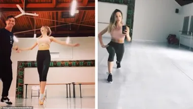 Chloe Lattanzi shows off dance moves during rehearsals