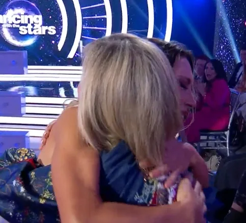 Chloe embraced her mother Olivia after her performance.