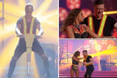 Dancing with the Stars 2020: Dean Wells opts for stripper chic on debut